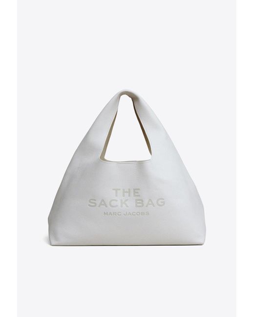 Marc Jacobs White The Xl Sack Leather Shoulder Bag