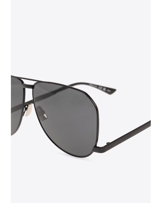Saint Laurent Gray Dust Aviator Sunglasses for men