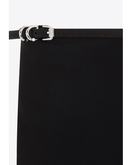 Givenchy Black Belted Wrap Miniskirt