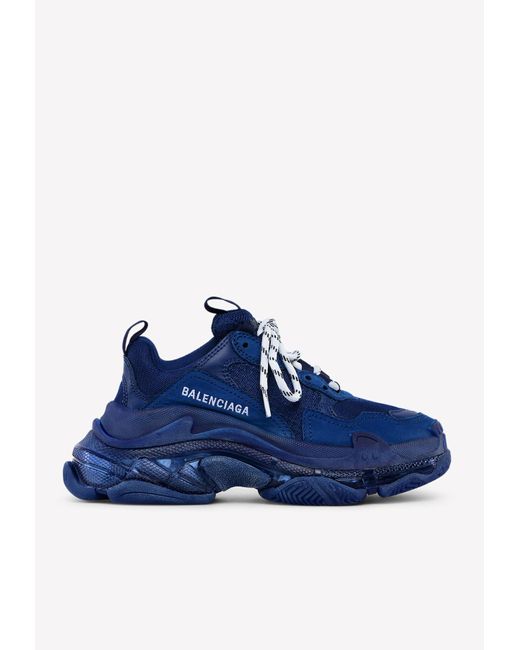 balenciaga triple s navy grey