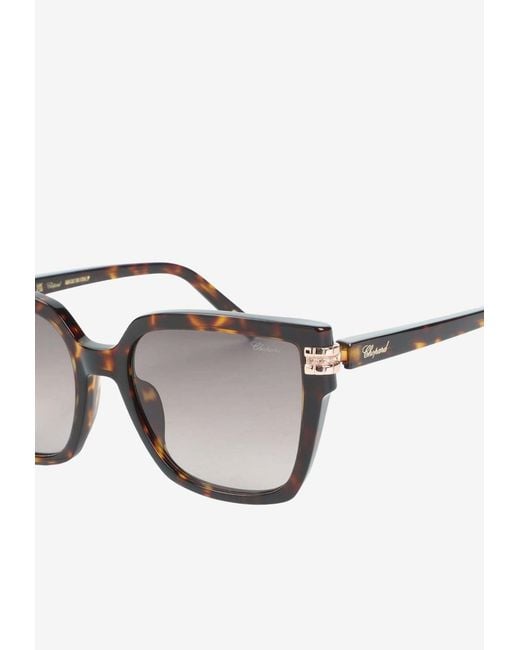 Chopard Gray Square Logo Sunglasses