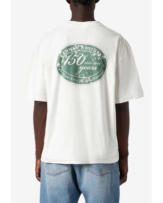 1989 STUDIO White Lehman Brothers Print T-Shirt for men