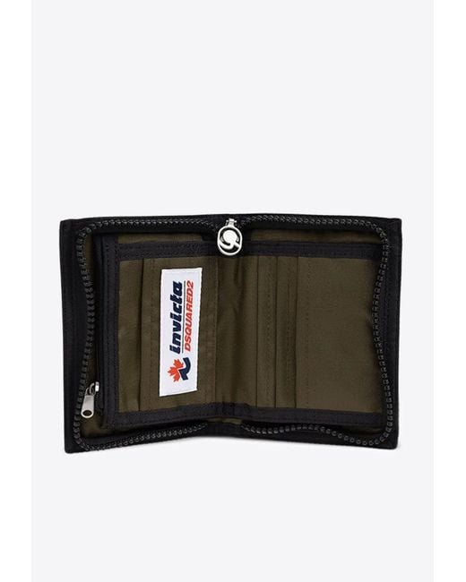 DSquared² White Invicta Zip Wallet for men