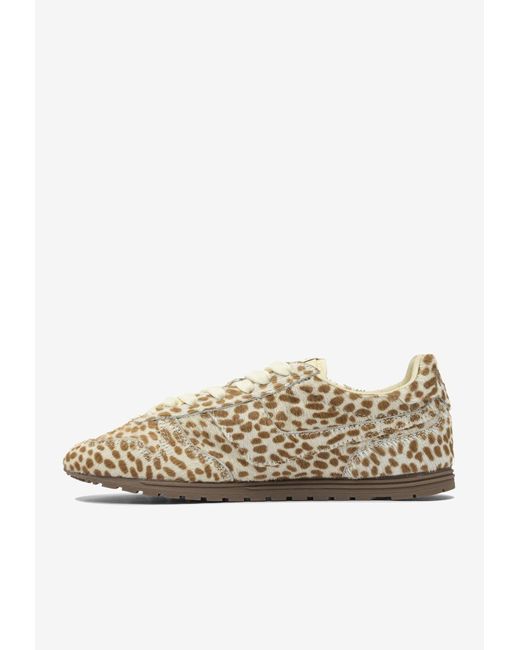 Autry White Windspin Animal Print Low-Top Sneakers