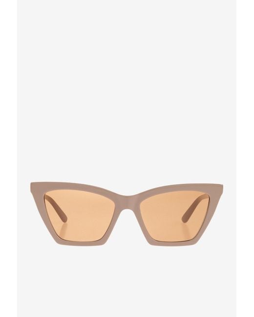 McQueen Natural Oversized Cat-Eye Sunglasses