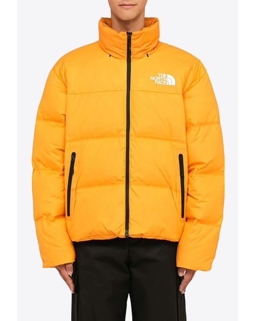 The North Face Orange Rmst Nuptse Zip-up Down Jacket for men