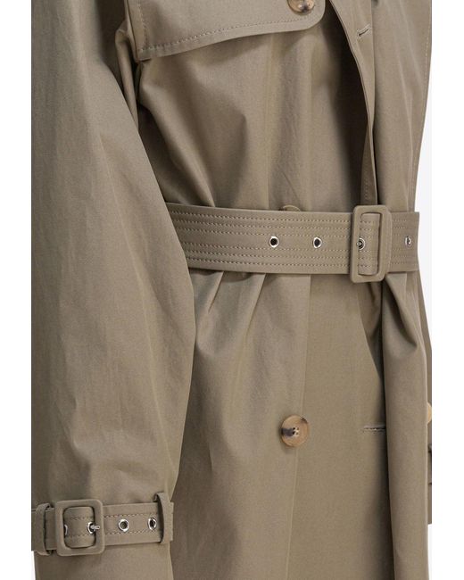 McQueen Natural Buttoned Trench Coat