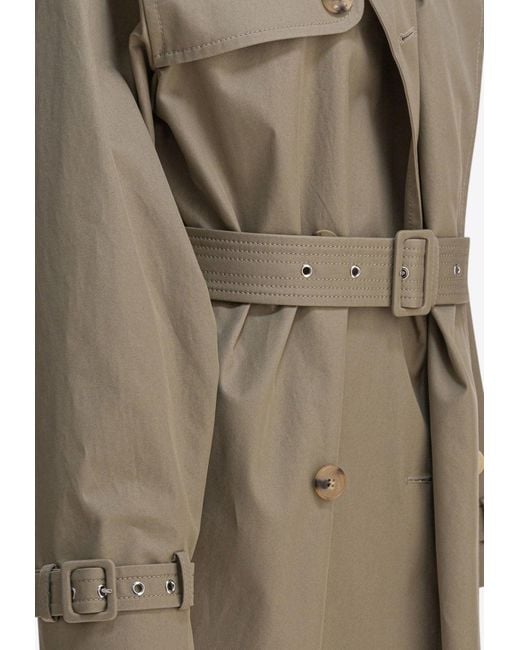 Alexander McQueen Natural Buttoned Trench Coat