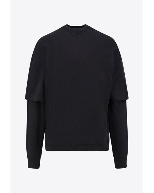 DARKPARK Blue Long-Sleeved Layered T-Shirt for men