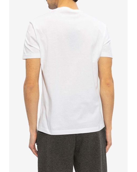 Versace White Medusa Logo Crewneck T-Shirt for men