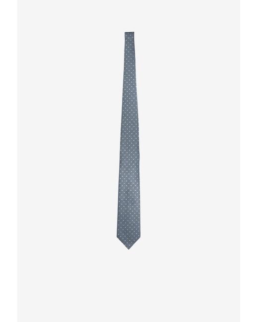 Tom Ford White Patterned Silk Tie for men