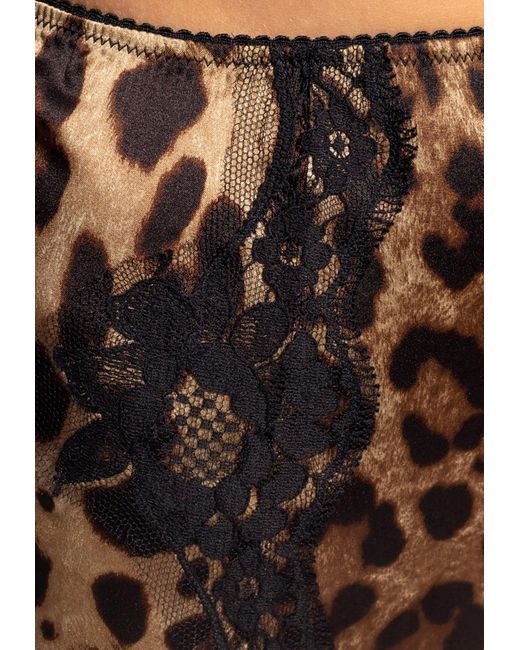 Dolce & Gabbana Black High-Rise Animal Print Briefs