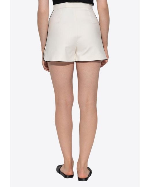 Max Mara White Orbita Mini Tailored Shorts
