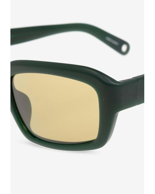 Jacquemus Natural Marino Rectangular Sunglasses