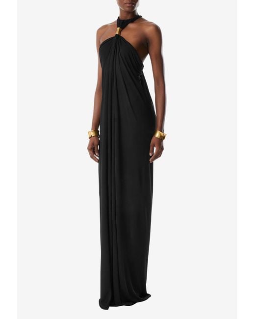 Tom Ford Black Cut And Sew Evening Dress