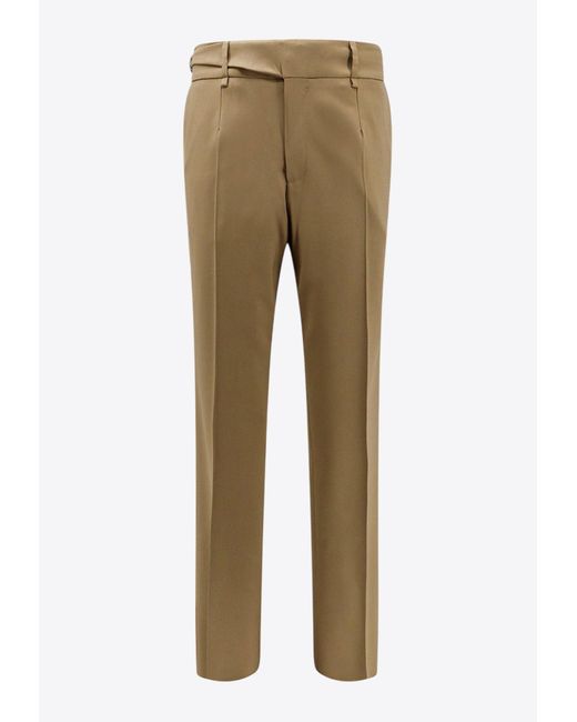 Dolce & Gabbana Natural Wool Tailored Pants for men