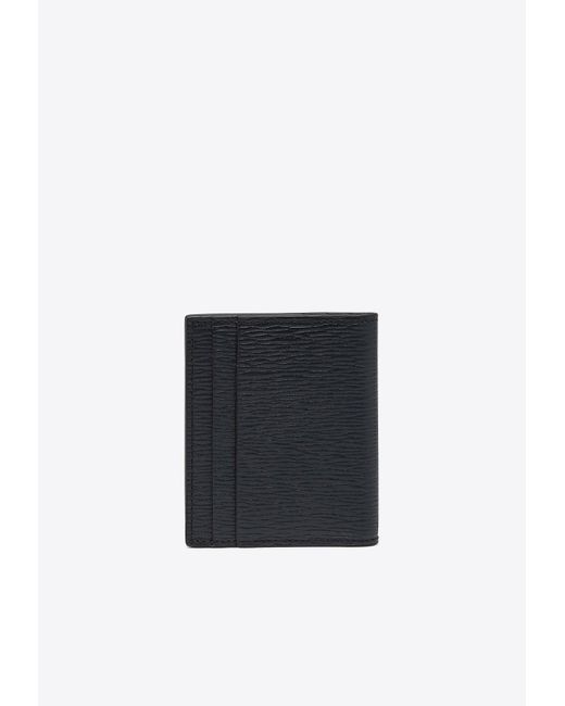 Ferragamo White Gancini Leather Bi-Fold Cardholder for men