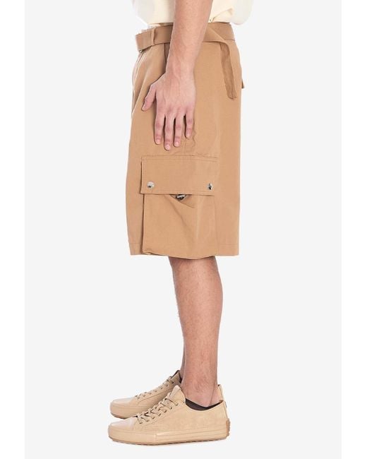 Jacquemus Natural Le Cargo Bermuda Shorts for men