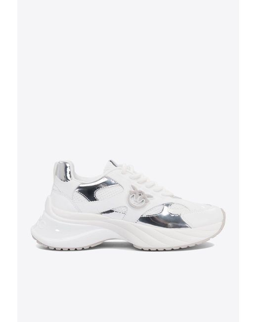 Pinko White Ariel Daytime Low-Top Sneakers