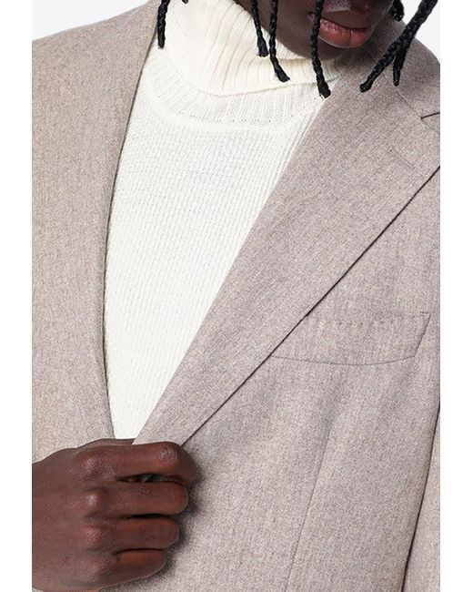 Santaniello Gray Double-Breasted Jacket for men