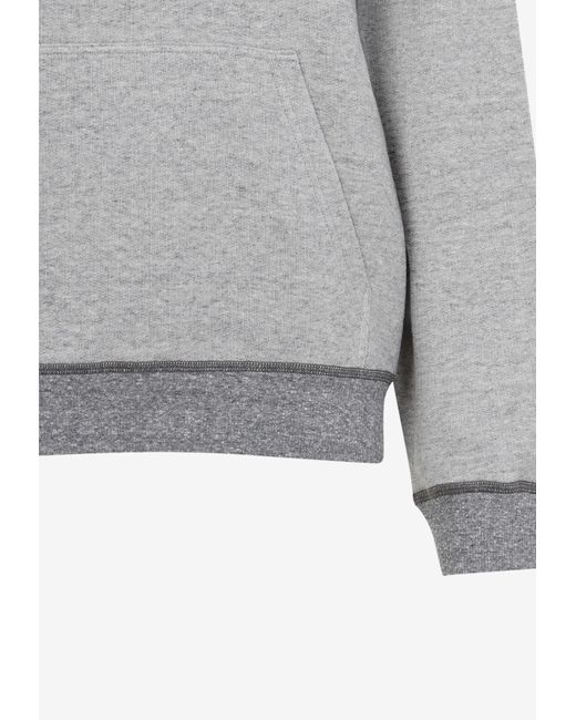 Chloé Gray Logo Lettering Hooded Sweatshirt