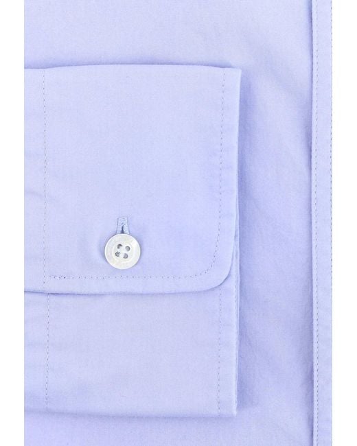 Aspesi Blue Fred Buttoned Shirt for men