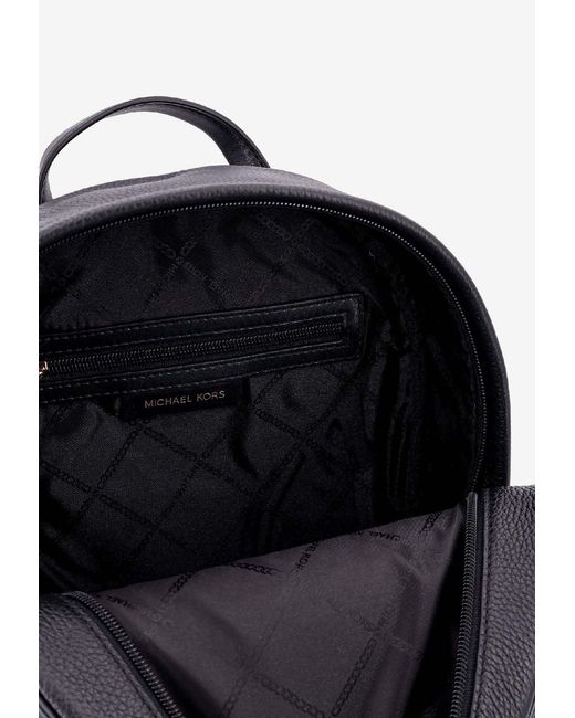 Michael Kors Blue Medium Bex Leather Backpack