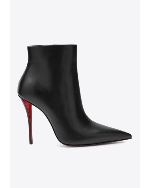 Christian Louboutin Black Miss Z 85 Pointed Ankle Boots