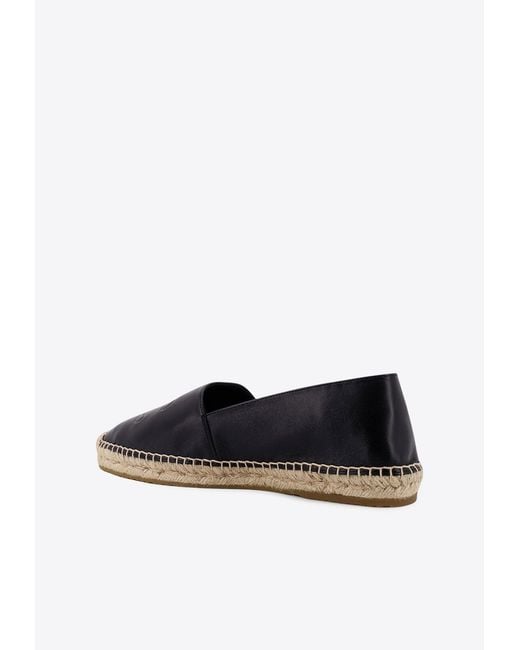 Céline White Triomphe Logo Leather Espadrilles for men
