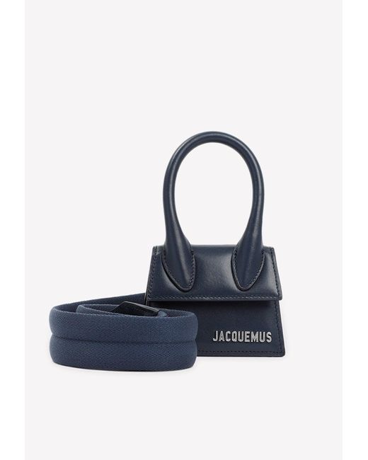 Jacquemus Cotton Le Chiquito Homme Top Handle Mini Bag in Navy (Blue
