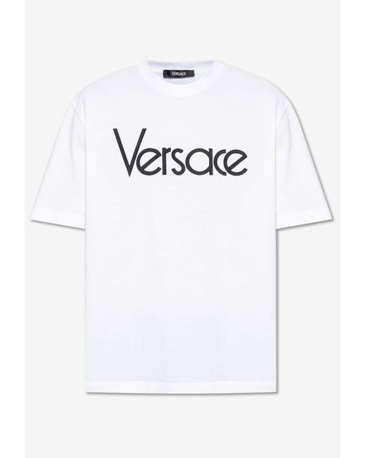 Versace White 1978 Logo Print T-Shirt for men