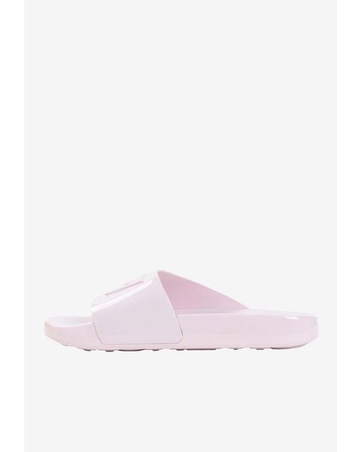 Givenchy Pink Label Rubber Slides