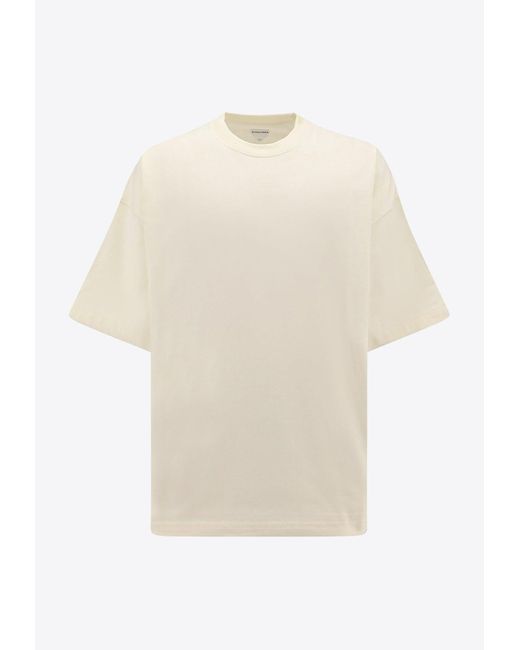 Bottega Veneta White Oversized Crewneck T-Shirt for men