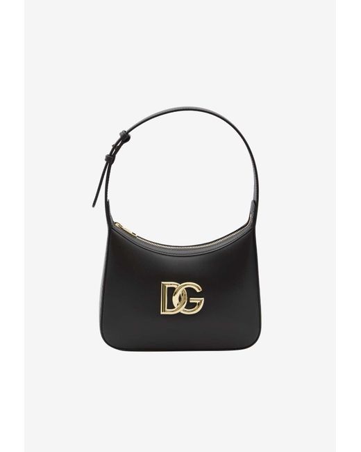 Dolce & Gabbana Black 3.5 Calf Leather Shoulder Bag