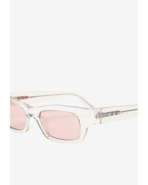 Marni Pink Haicli Rectangular Sunglasses