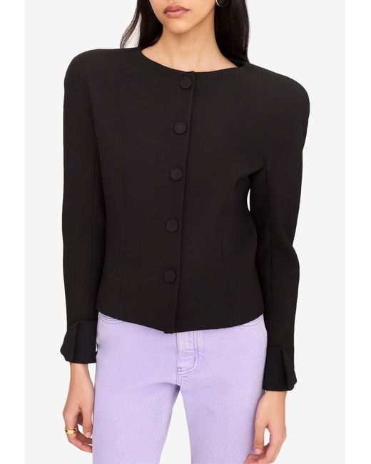 Chloé Black Collarless Fitted Jacket