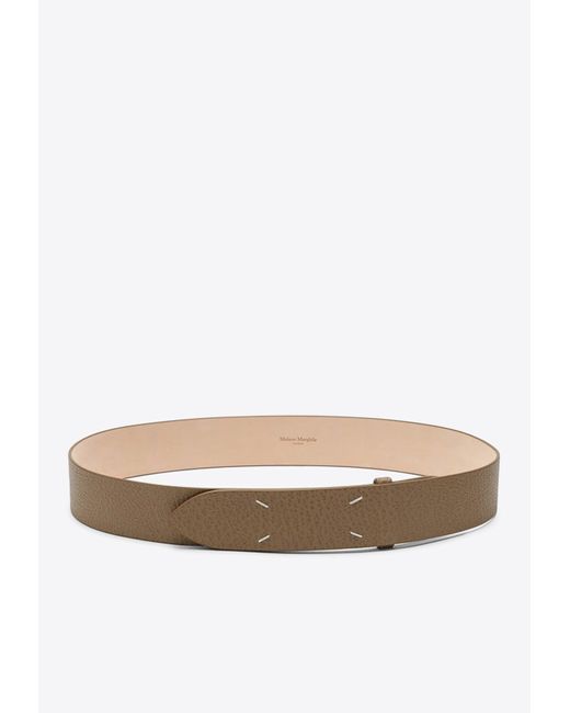 Maison Margiela Grained four-stitch Belt - Brown