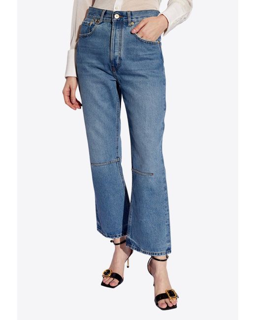 Jacquemus Blue Flared Cropped Jeans