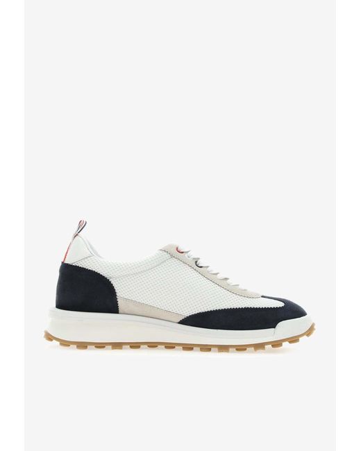 Thom Browne White Tech Low-Top Sneakers for men