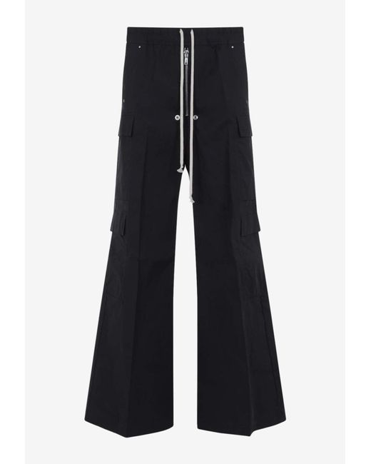 Rick Owens Blue Cargobelas Drawstring Pants for men