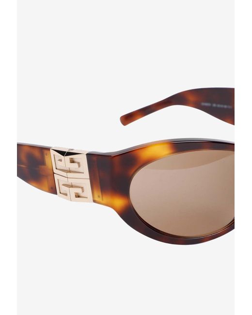 Givenchy White 4G Havana Print Sunglasses