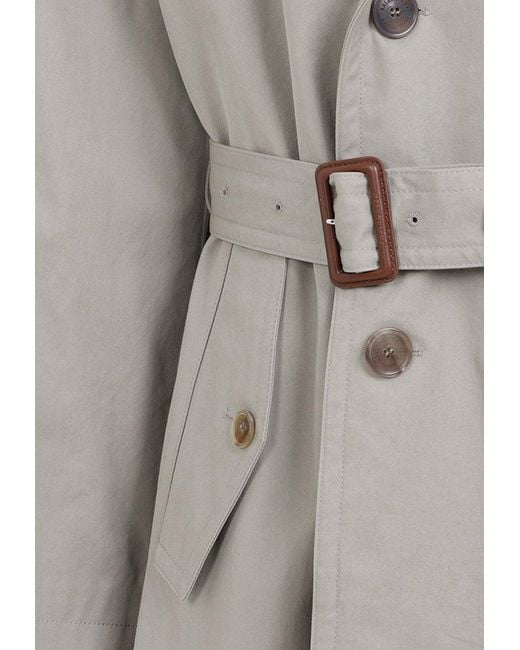Balenciaga Gray Double-Breasted Trench Jacket From The Garde-Robe Collection