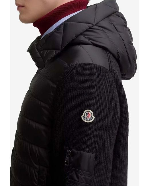 Moncler Blue Padded Wool Jacket for men