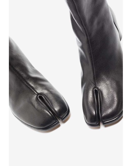 Maison Margiela Black Tabi 60 Leather Ankle Boots for men
