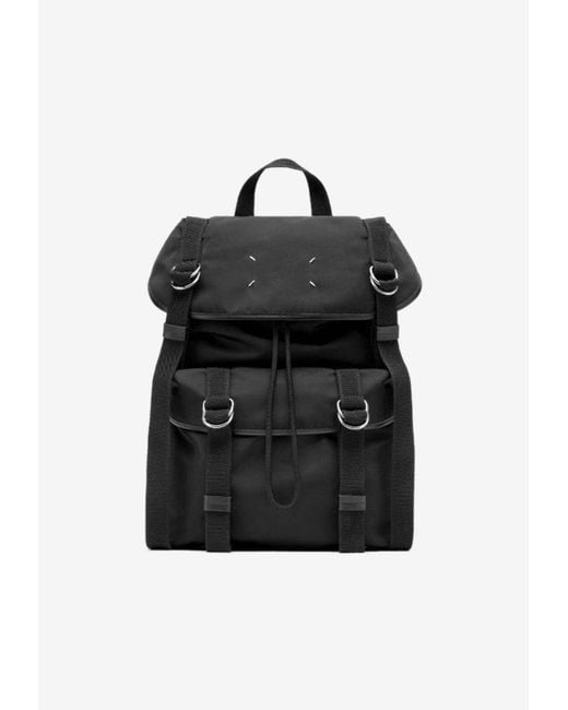 Maison Margiela Black Medium High Tech Nylon Backpack
