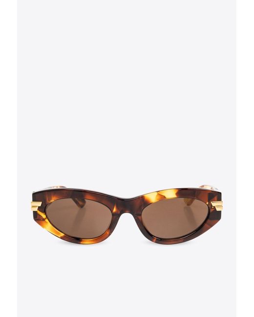 Bottega Veneta Brown Classic Cat-Eye Sunglasses