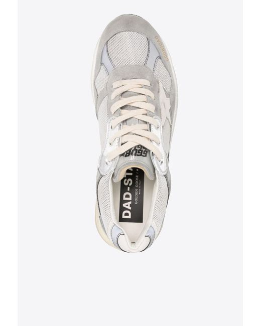 Golden Goose Deluxe Brand White Dad-Star Leather Low-Top Sneakers