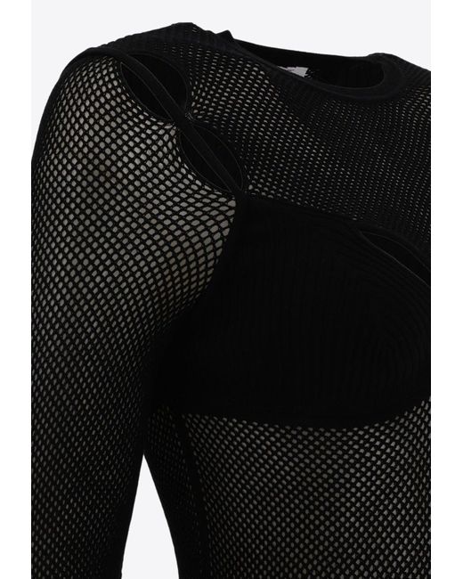 Off-White c/o Virgil Abloh Black Net Arrow Top