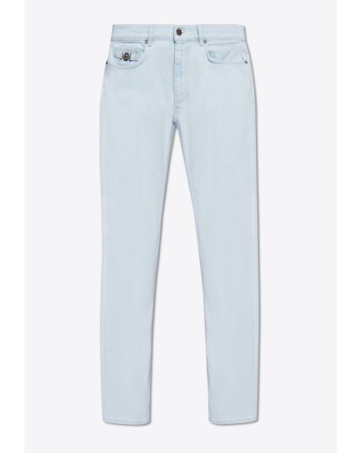 Versace Blue Basic Slim-Fit Jeans for men