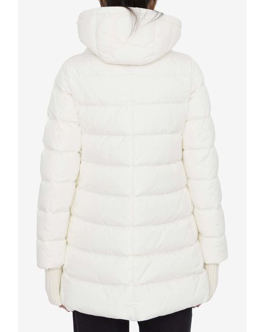 Herno White A-Shaped Puffer Jacket